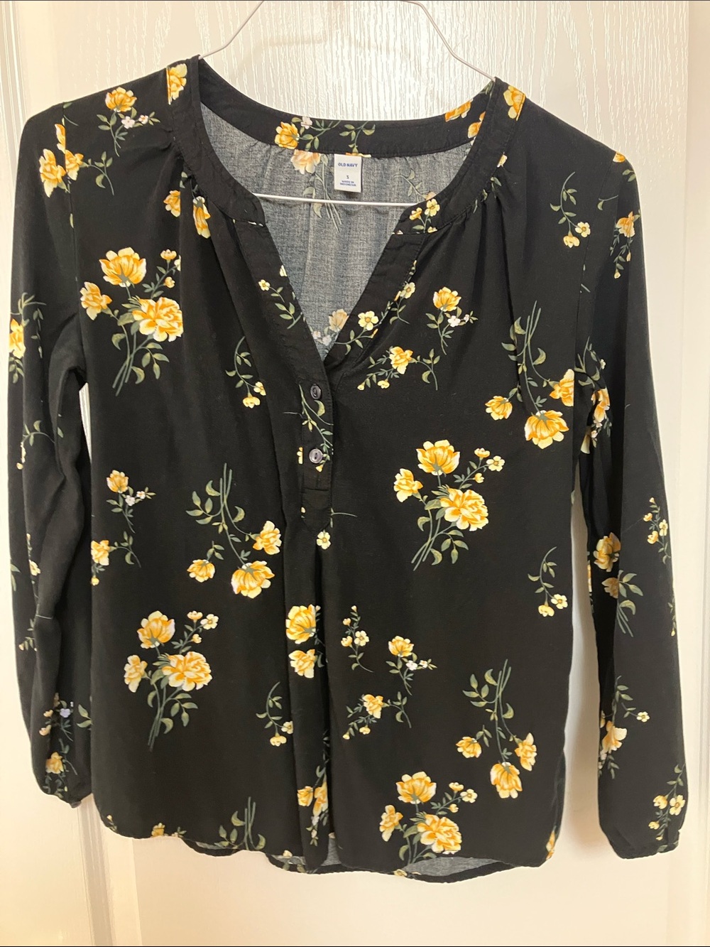 Black rayon blouse
